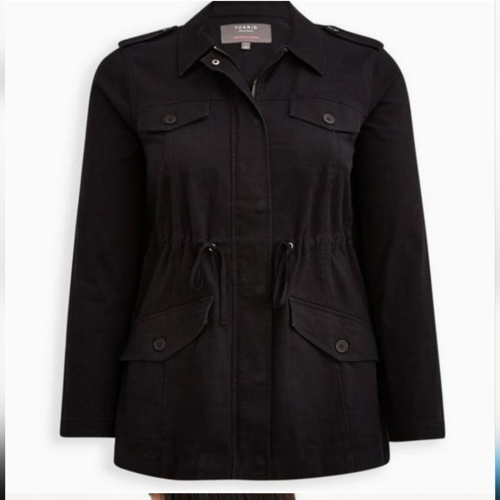 Torrid Twill Corset Back Anorak Size 12 NWT